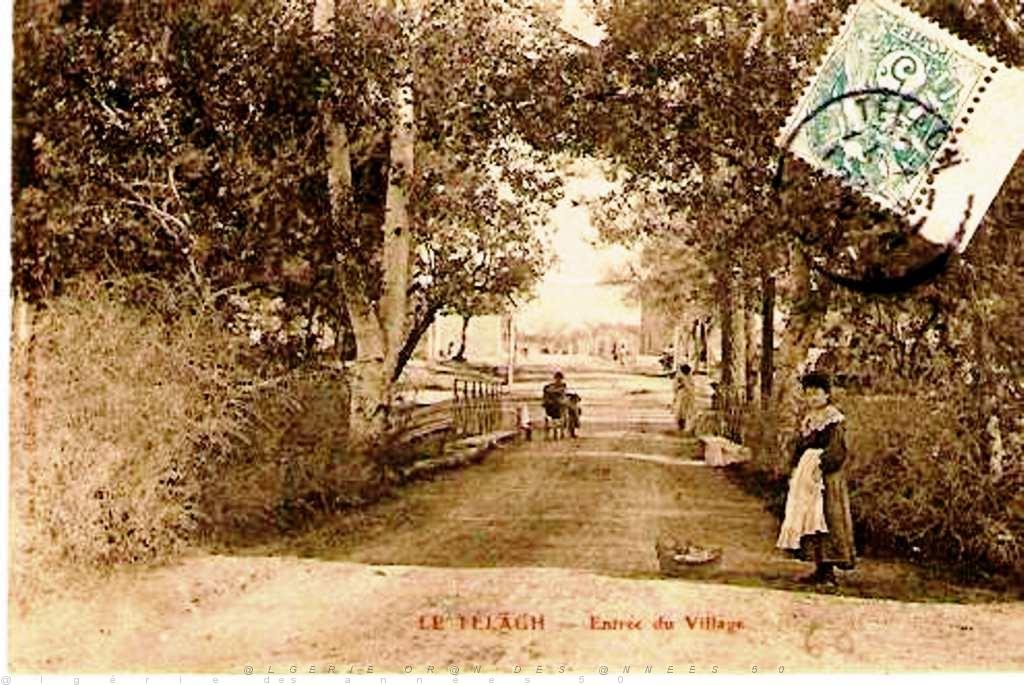 LE TELAGH ENTREE DU VILLAGE EN 1907 COTE ROCHAMBEAU.JPG